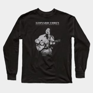 Leonard Cohen // Retro Style Design Long Sleeve T-Shirt